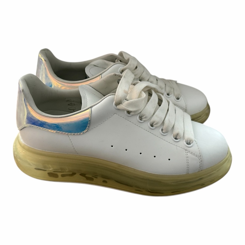 Alexander McQueen Holographic Oversized Sneakers - White Leather Platform Sz. 39